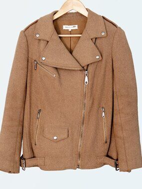 Rebecca Minkoff Camel Moto Jacket WOMENS S